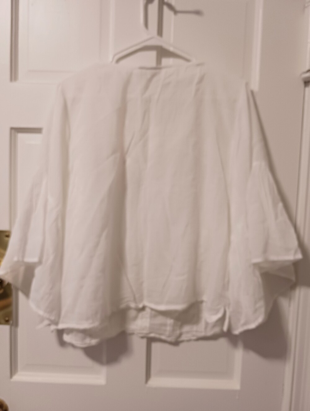 Victorian Eyelet Lace Bell Sleeve Top Cottage Core Boho Coastal Hippie Sz 2X - Picture 8 of 9